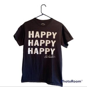Duck Dynasty Black Tee Shirt, Womens Medium “Happy, Happy, Happy”Phil Robertson
